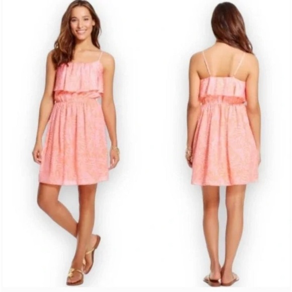 Lilly Pulitzer Dresses & Skirts - Lilly Pulitzer Target Pink Jungle Orange Giraffe Flounce Dress Women's Size M